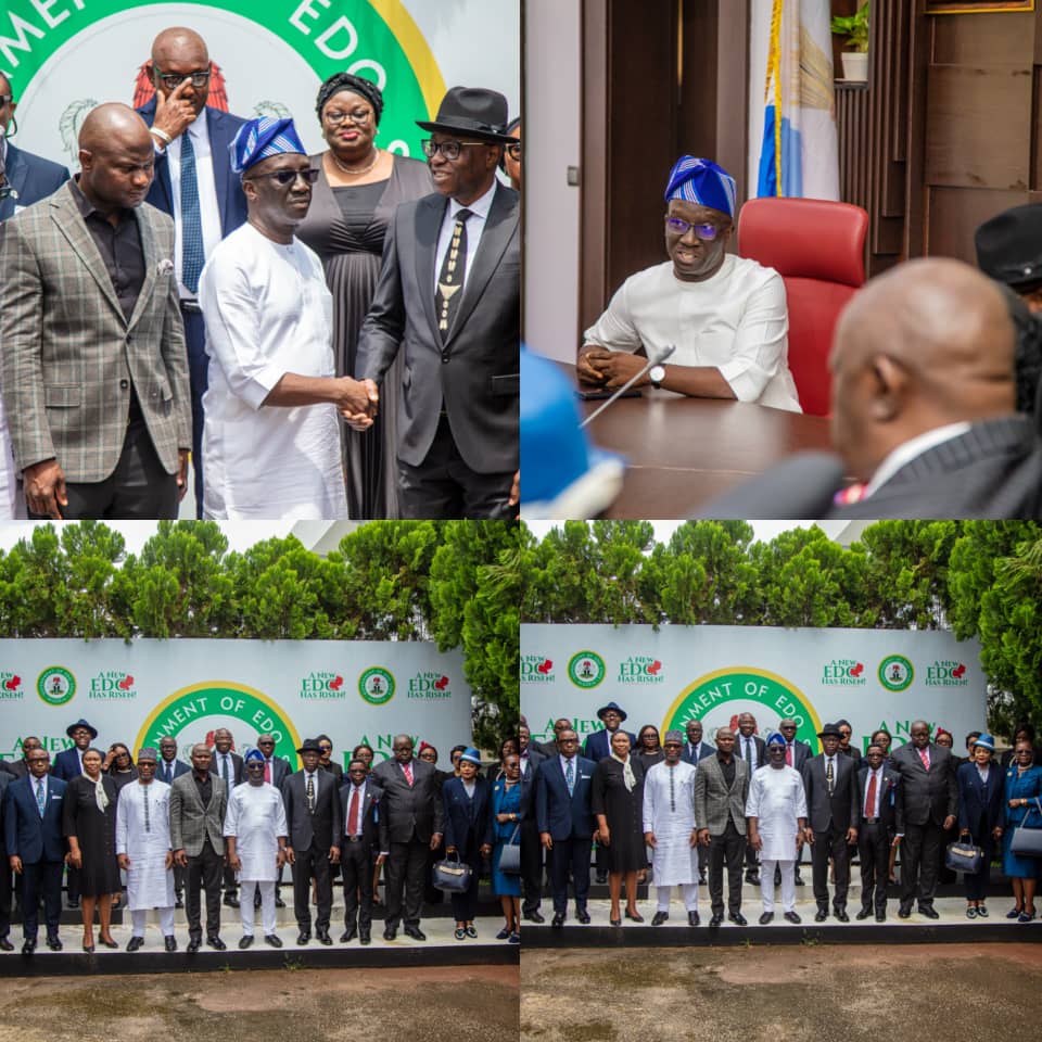Judges and legal practitioners showing support for Governor Okpebholo’s anti-cultism efforts in Edo State during a public event or legal forum.