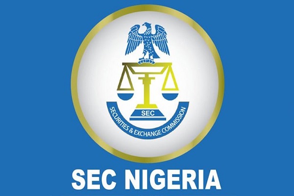 Logo of the Securities and Exchange Commission (SEC) Nigeria, featuring a stylized emblem with the Nigerian coat of arms and blue circular design.