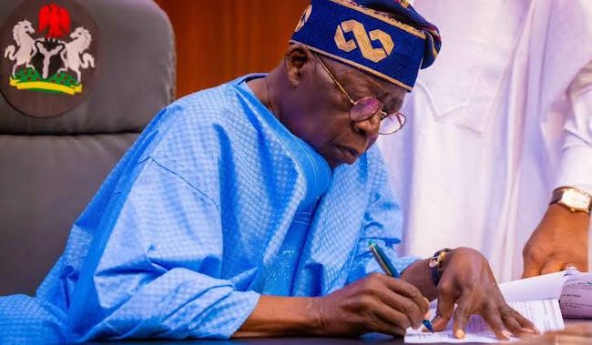 President Tinubu signs approval document for appointment of five new permanent secretaries in Nigeria’s Federal Government.