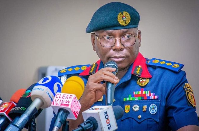 NSCDC operatives at crime scene after deadly ambush in Okpella, Edo State