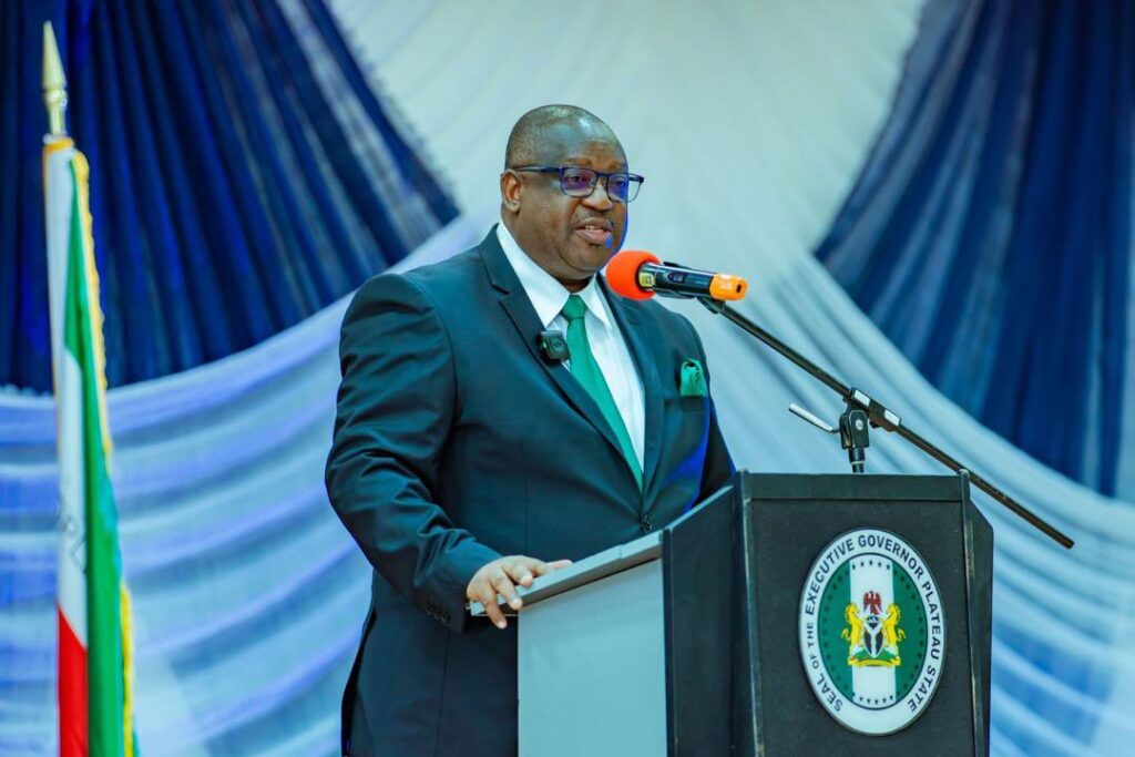 Plateau State Governor Simon Lalong presenting the ₦914 billion 2026 budget to the state assembly.