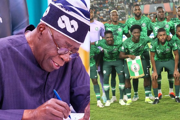 President Bola Tinubu addressing the nation, praising the Super Eagles after their World Cup qualifier loss.