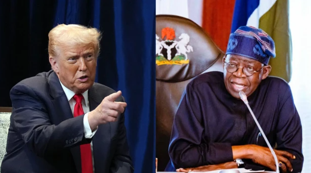 President Bola Tinubu addressing the media after Donald Trump’s military threat over Nigeria’s religious crisis